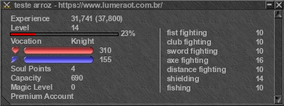 Signature for player teste arroz